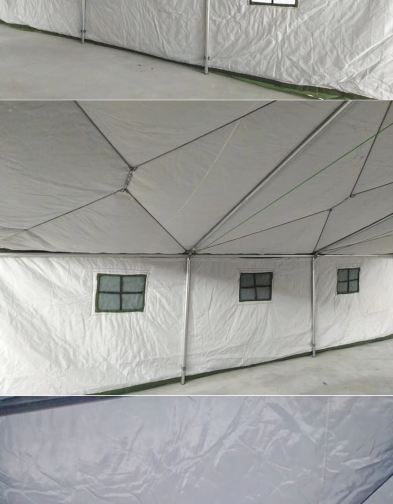 Custom Size Outdoor Construction Site Disaster Relief Tent Canvas 3*4m Natural Disaster Relief Tentpicture7