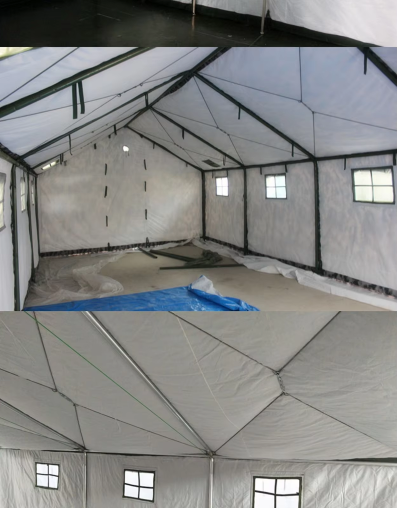 Custom Size Outdoor Construction Site Disaster Relief Tent Canvas 3*4m Natural Disaster Relief Tentpicture6