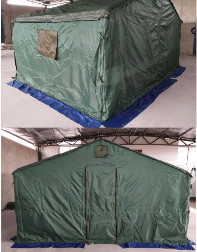 Custom Size Outdoor Construction Site Disaster Relief Tent Canvas 3*4m Natural Disaster Relief Tentpicture8