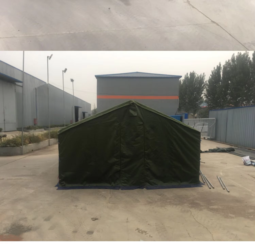 Custom Size Outdoor Construction Site Disaster Relief Tent Canvas 3*4m Natural Disaster Relief Tentpicture5