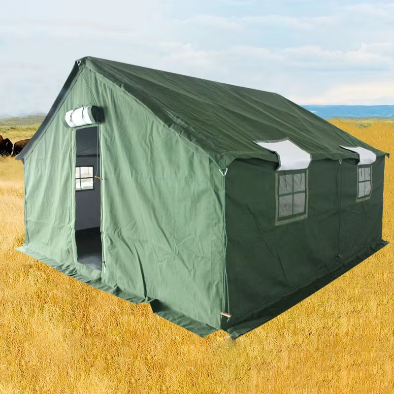 Custom Size Outdoor Construction Site Disaster Relief Tent Canvas 3*4m Natural Disaster Relief Tentpicture