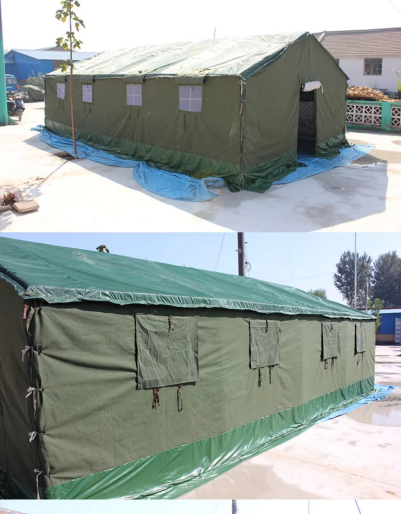 Custom Size Outdoor Construction Site Disaster Relief Tent Canvas 3*4m Natural Disaster Relief Tentpicture2