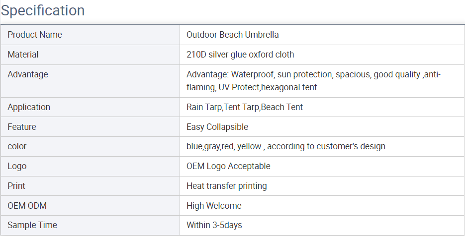 Hot Sale Outdoor Beach Umbrella Foldable Sun Rain Waterproof Patio Umbrellapicture5