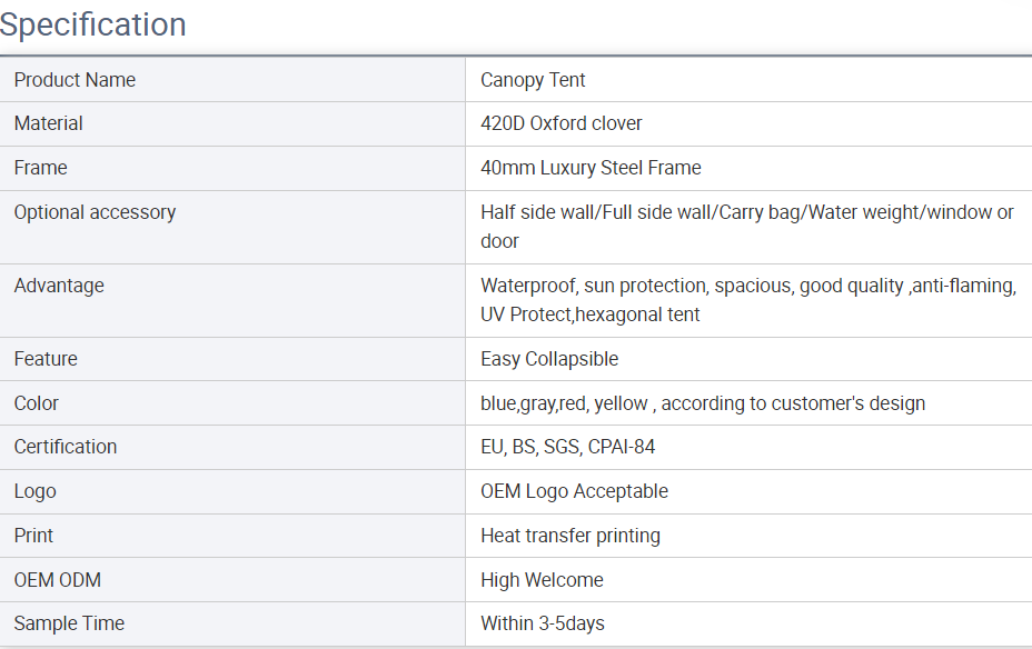 China Manufacturer Outdoor Tent 3X6m Hot Sale Outdoor Party Steel Pop up Tent for Eventspicture10