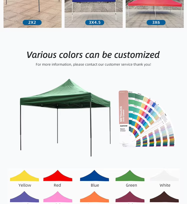 Custom folding instant easy ez up event 10x10ft 3X3 pop up steel awning gazebo canopy trade show tentpicture3