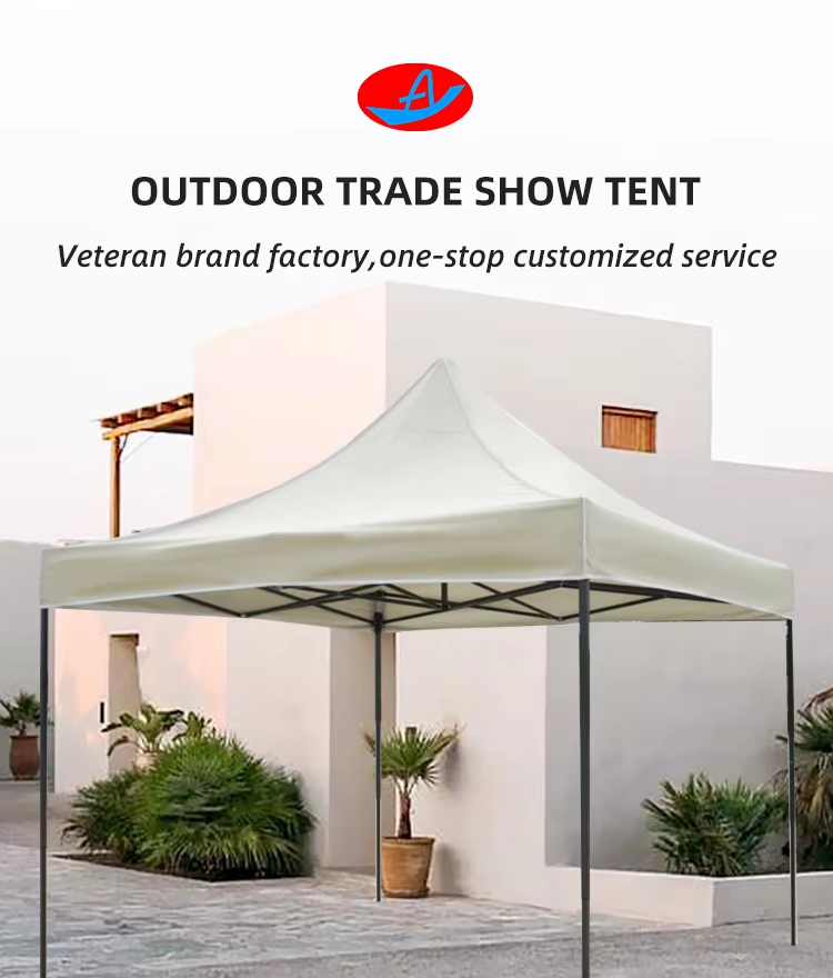 Portable Waterproof Retractable Hexagon 3x3m Canopy Gazebo For Events Pop Up Trade Show Tentpicture