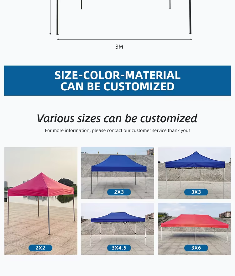 Portable Waterproof Retractable Hexagon 3x3m Canopy Gazebo For Events Pop Up Trade Show Tentpicture2