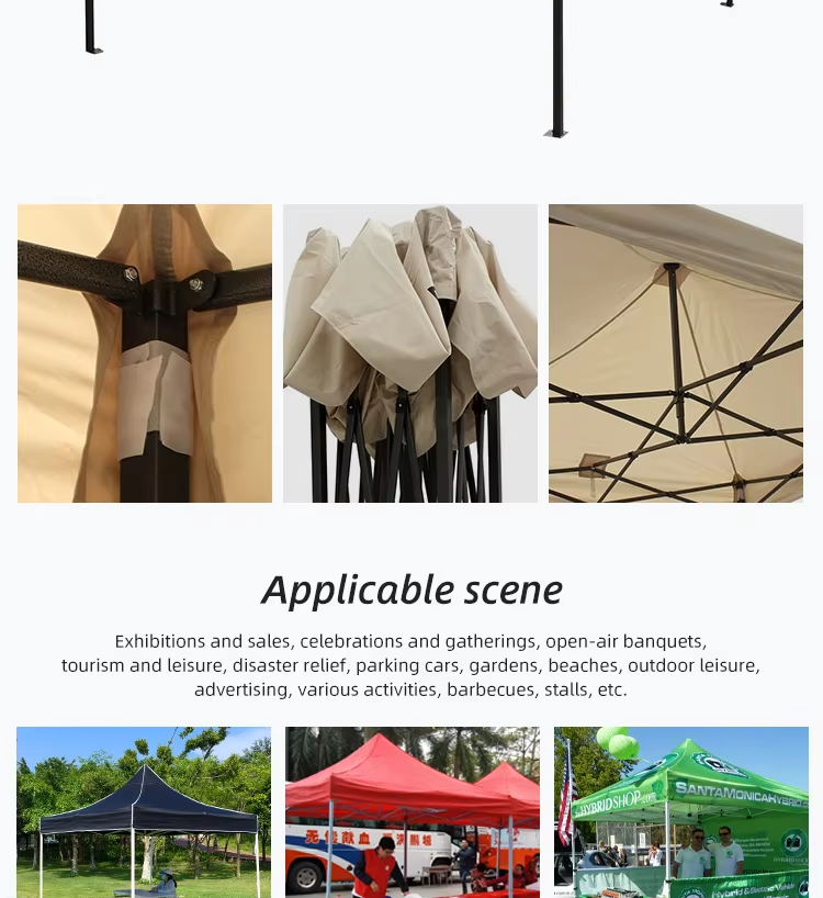 China Custom Cheap Market Trade Show Tent 2×2 M Pop Up Canopy Marquee Tent Folding Gazebo Tent For Eventpicture7