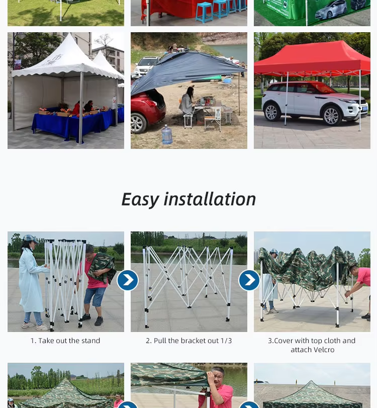 High Quality Outdoor 10×10 Canopy Tent Easy Folding Waterproof Pop Up Tent With Sidewallpicture8