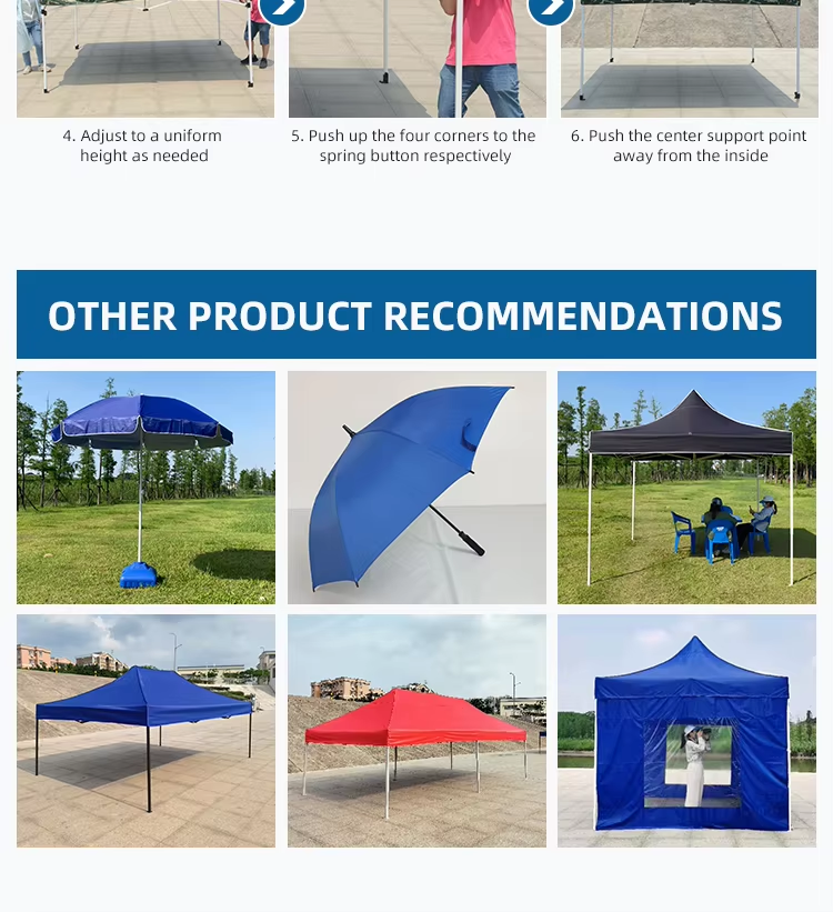 Custom folding instant easy ez up event 10x10ft 3X3 pop up steel awning gazebo canopy trade show tentpicture9