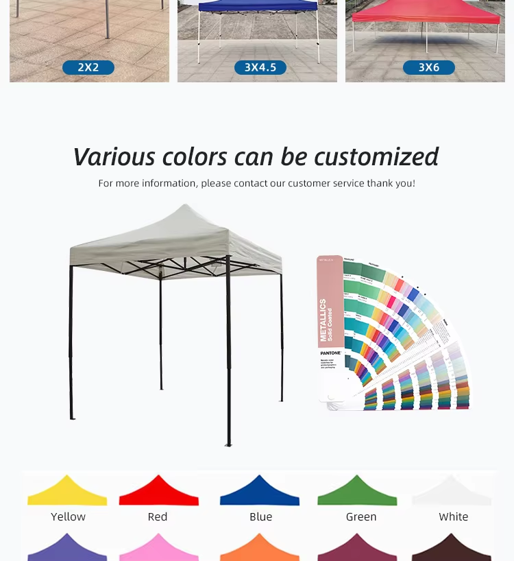 Promotional 2x2m Wedding Trade Show Tent Outdoor Event Patio Steel Gazebo Folding Canopy Tentpicture3