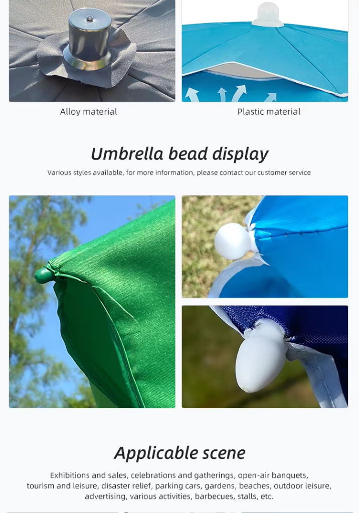 Double-layer Outdoor Sunscreen Parasols Waterproof Sun Umbrella Large Canvas Beach Umbrellapicture8