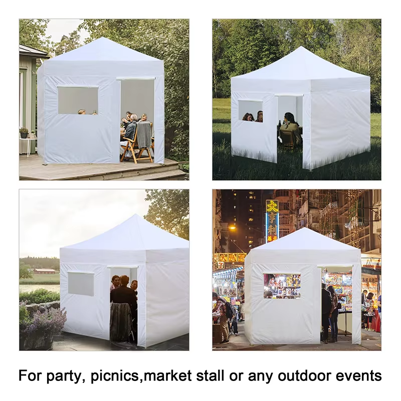 Enclosure Sidewall Kit with Roller Up Mesh Window and Door Zippered Walls Tent 10 x 15 ft 4 Walls Canopy Tentpicture6