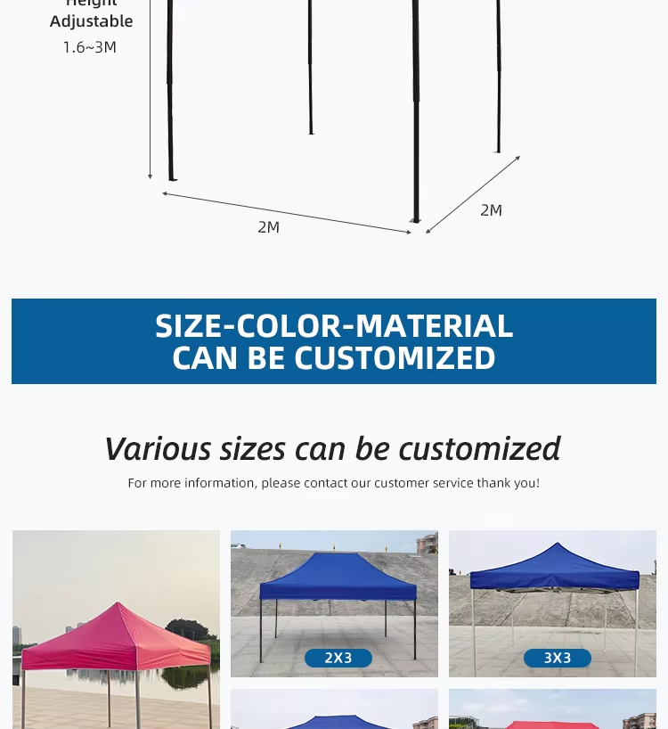 Promotional 2x2m Wedding Trade Show Tent Outdoor Event Patio Steel Gazebo Folding Canopy Tentpicture2