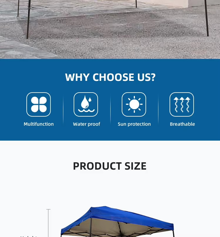 Custom Retractable Waterproof Outdoor Tent Gazebo 3×3 Pop Up Car Gazebo Folding Tentpicture1