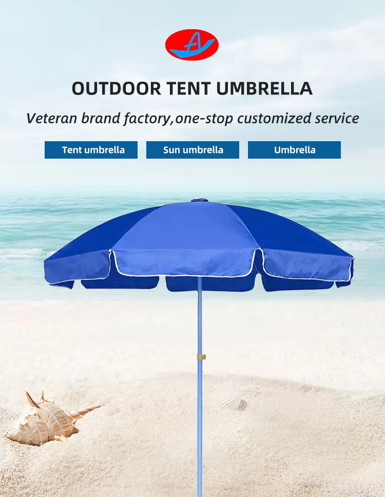 Hot Selling Custom Full Printing Outdoor Sun Beach Umbrella 1.8m Adjustable Angle Advertising Umbrellapicture