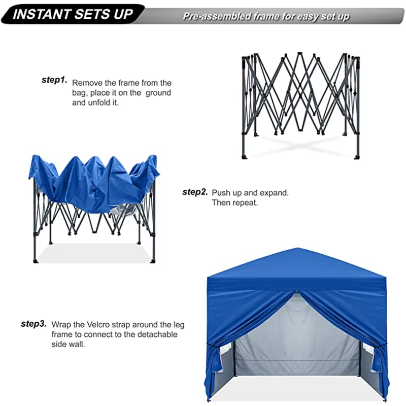 10ftx10ft heavy duty pop up trade show canopy tent custom 10×10 roman 4 walls outdoor tent for eventspicture3