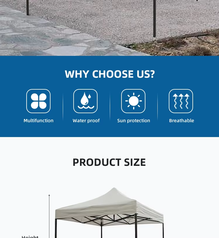 Promotional 2x2m Wedding Trade Show Tent Outdoor Event Patio Steel Gazebo Folding Canopy Tentpicture1