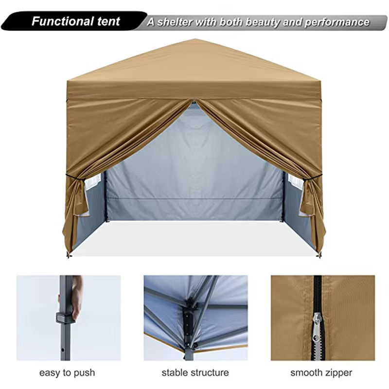 New 10×10 ez up canopy tent sidewalls show tent 3×3 10ftx10ft pop up canopy with roman windowpicture3