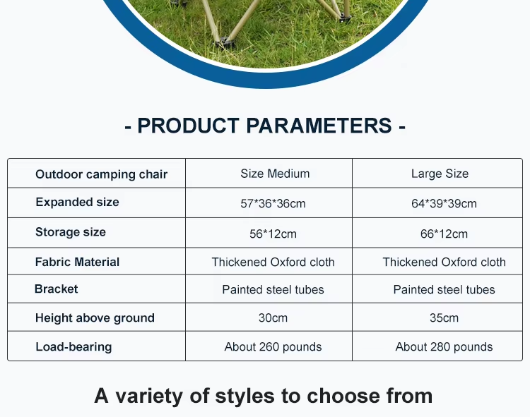 Portable Outdoor Folding Camping Chair with Carrying Bagpicture3