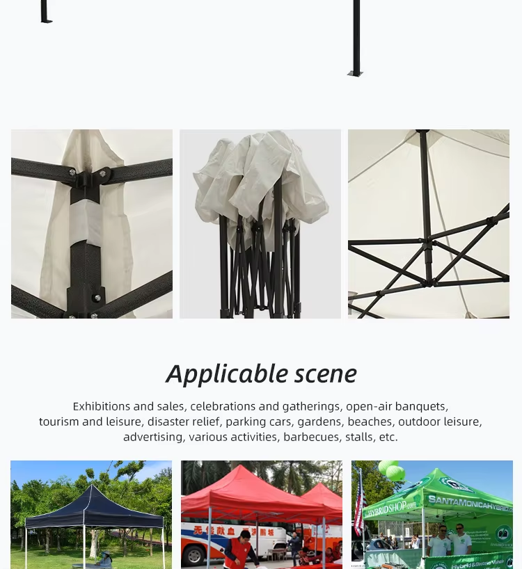 Promotional 2x2m Wedding Trade Show Tent Outdoor Event Patio Steel Gazebo Folding Canopy Tentpicture7