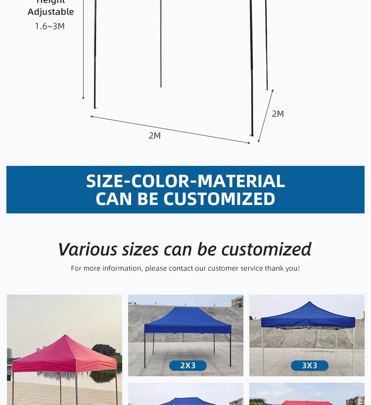 Low Price Advertising Tent 2 x 2m Foot Patio Party Canopy Tent Rain Shade Canopy Trade Show Tentpicture2