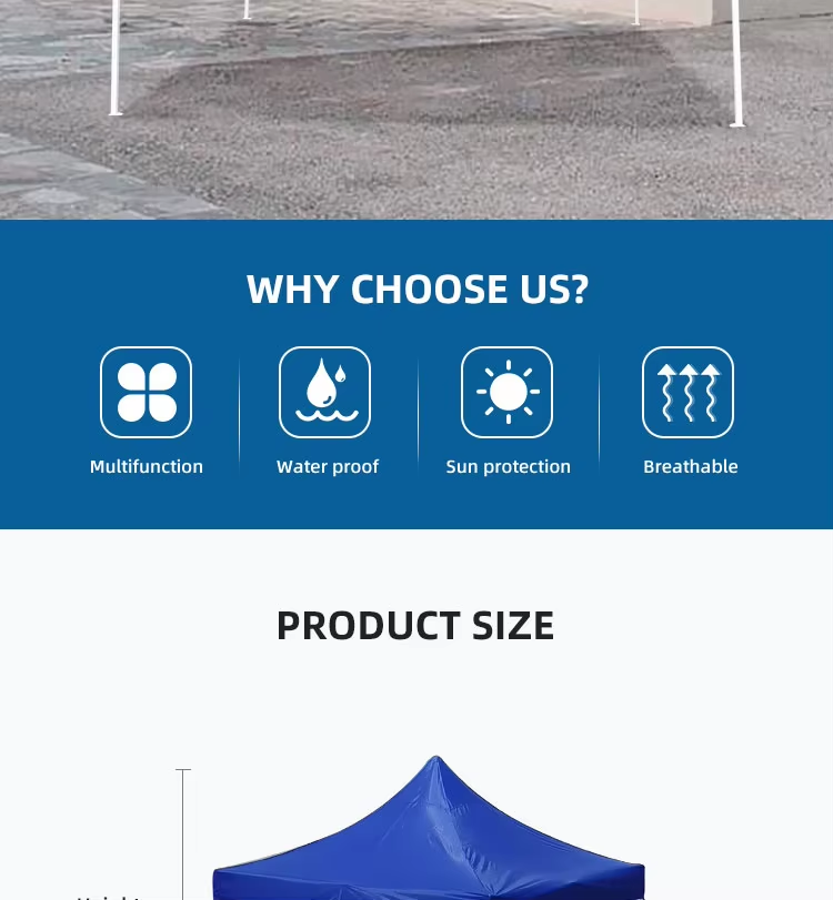 High Quality Outdoor 10×10 Canopy Tent Easy Folding Waterproof Pop Up Tent With Sidewallpicture1