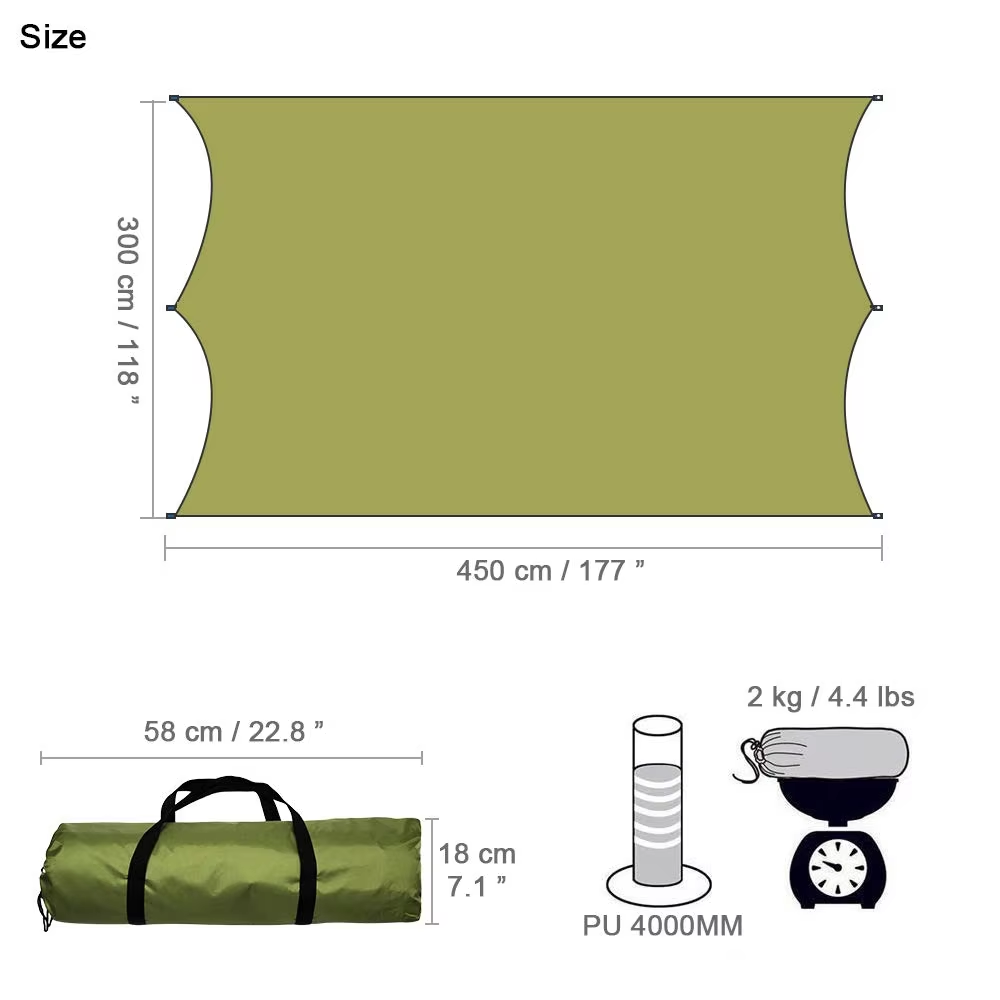 Hot Sale UV Protection Sunshade Waterproof Camping Walker Tent Tarp Rain Fly for Outdoorpicture7