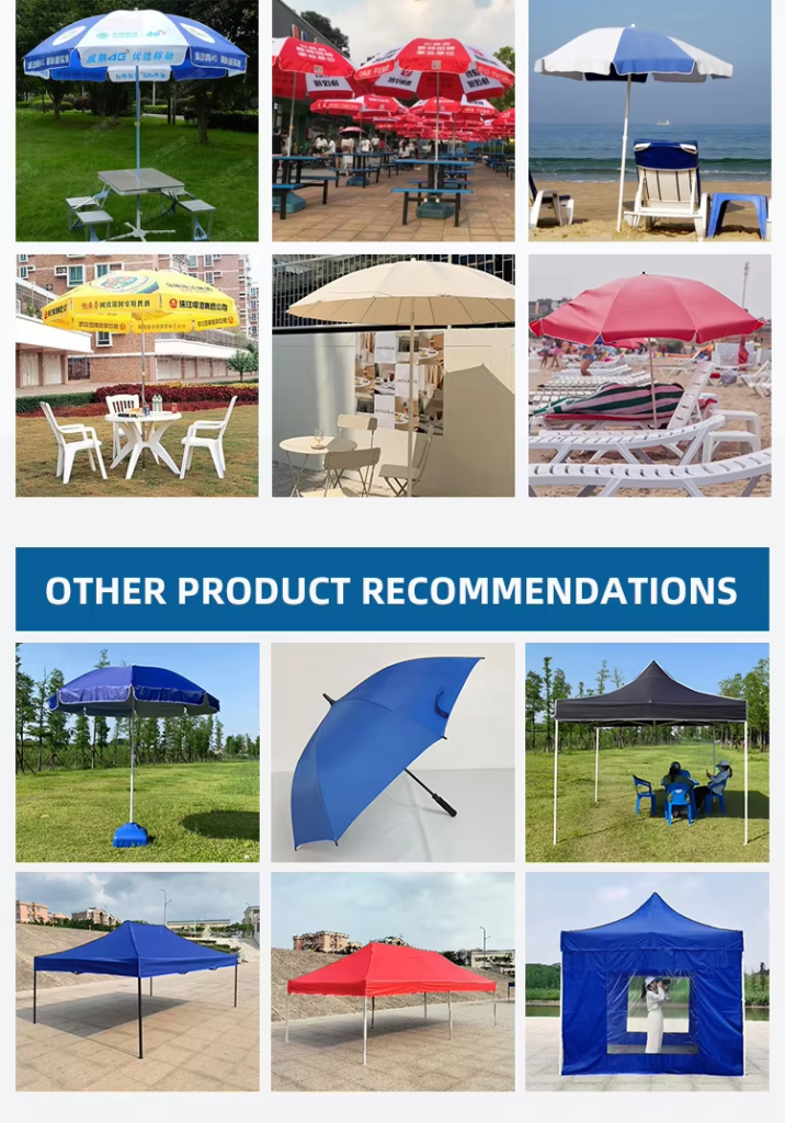 Double-layer Outdoor Sunscreen Parasols Waterproof Sun Umbrella Large Canvas Beach Umbrellapicture9