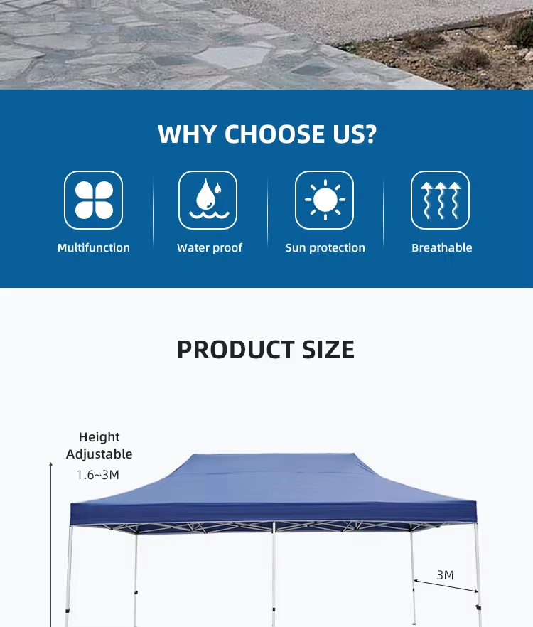 10x20ft Customized Automatic Steel Frame Outdoor Event Ez Pop Up Folding Canopy Tent 3×6picture1