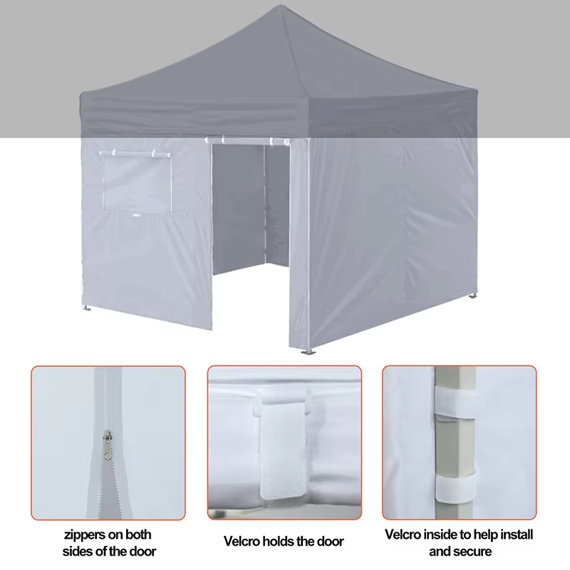 Enclosure Sidewall Kit with Roller Up Mesh Window and Door Zippered Walls Tent 10 x 15 ft 4 Walls Canopy Tentpicture3