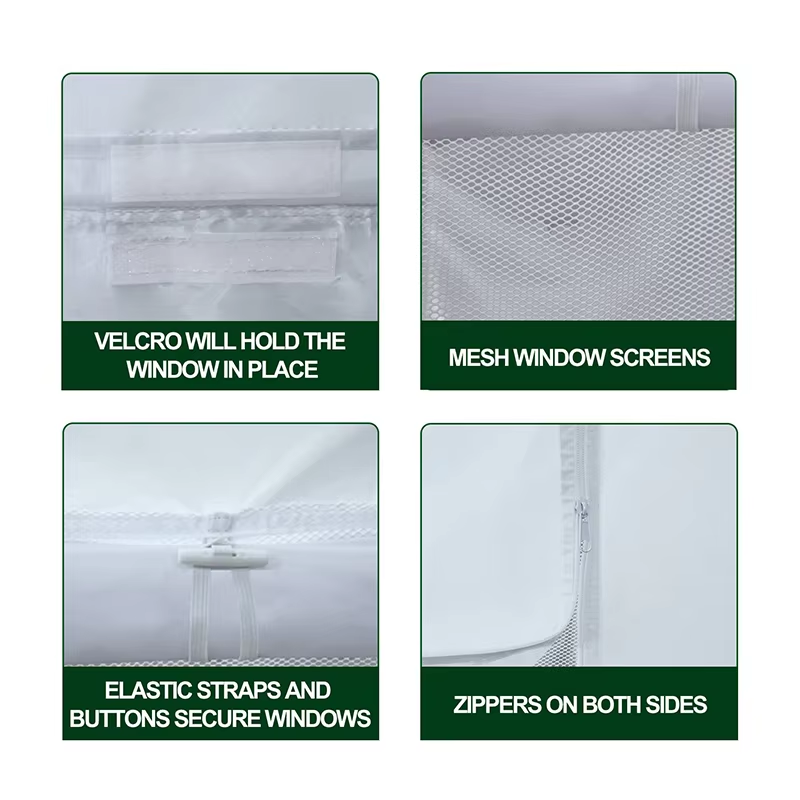 Enclosure Sidewall Kit with Roller Up Mesh Window and Door Zippered Walls Tent 10 x 15 ft 4 Walls Canopy Tentpicture5
