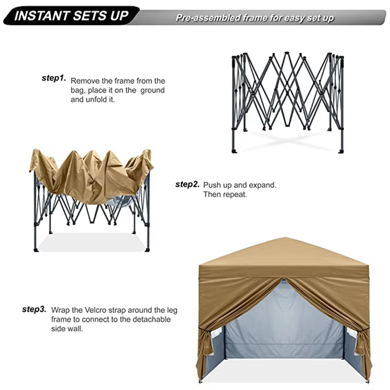 New 10×10 ez up canopy tent sidewalls show tent 3×3 10ftx10ft pop up canopy with roman windowpicture2