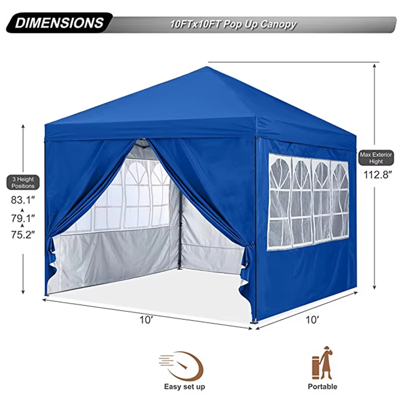 10ftx10ft heavy duty pop up trade show canopy tent custom 10×10 roman 4 walls outdoor tent for eventspicture1