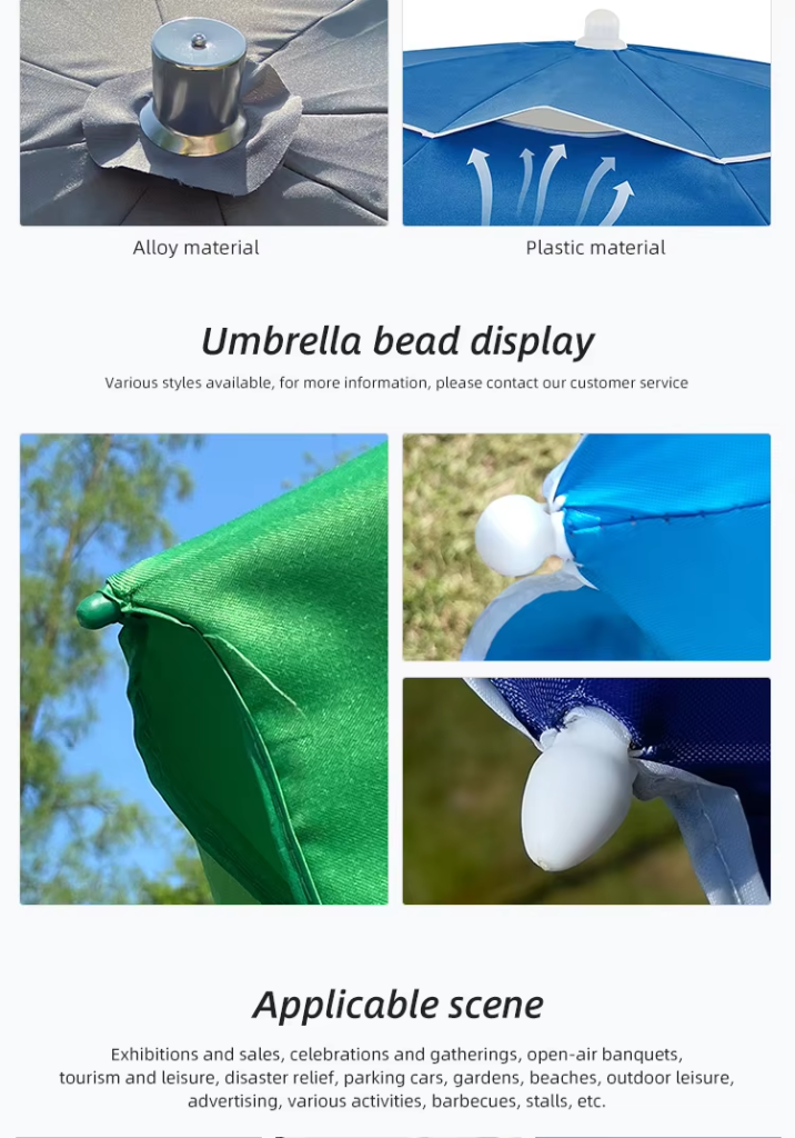 Double-layer Outdoor Sunscreen Parasols Waterproof Sun Umbrella Large Canvas Beach Umbrellapicture7