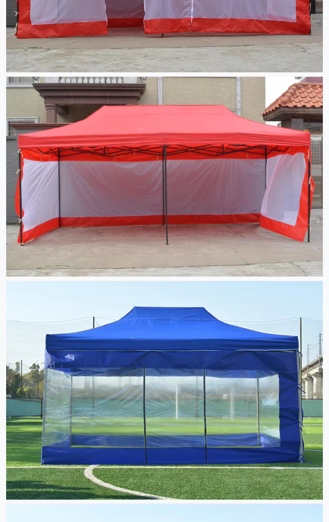 Wholesale Price Outdoor 3×6 Folding Stretch Tent Canvas Waterproof Awnings Tent with Roman Windowpicture5
