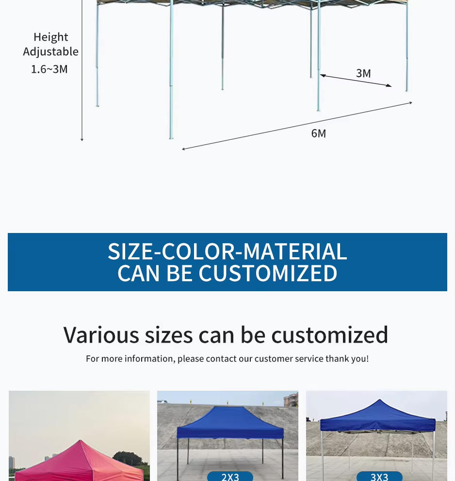 Custom Heavy Duty Waterproof Portable 10x15ft Pop Up Canopy Tentpicture2