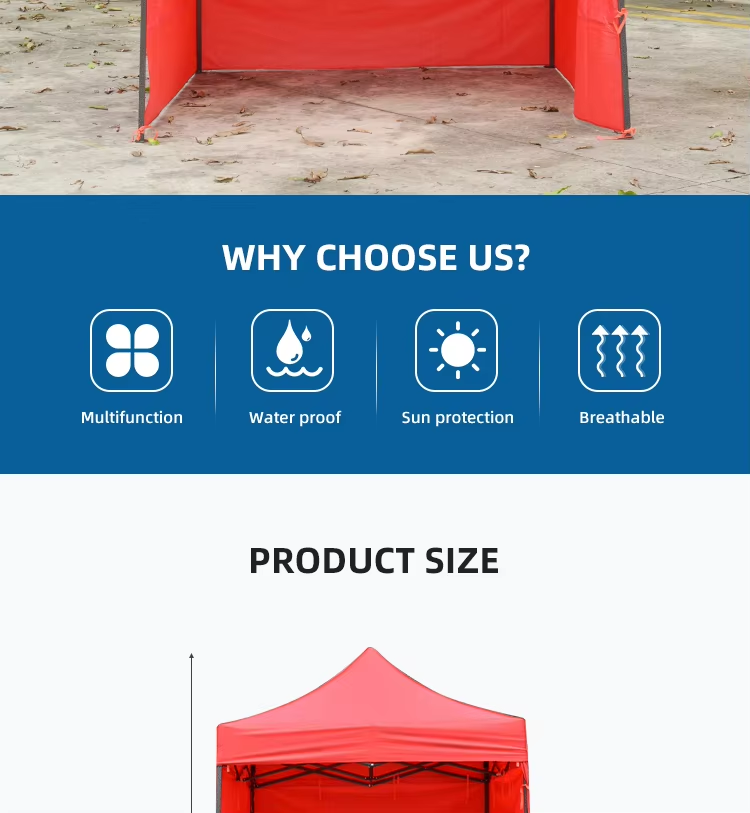 Custom Outdoor 1.5×1.5m Aluminum Gazebo Canopy Pop Up Tent Foldable Tent With Transparent Curtainpicture1