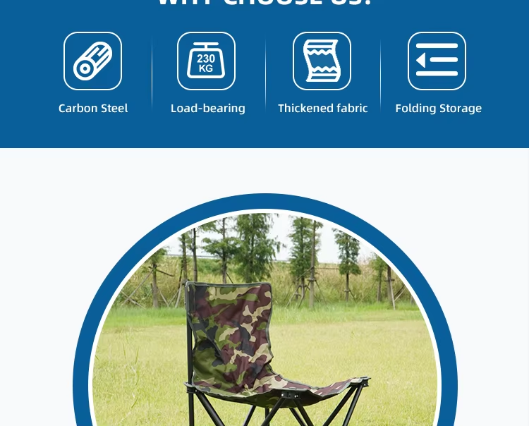 Camping Furniture Outdoor Camouflage Chair Hiking Fishing Chairpicture2