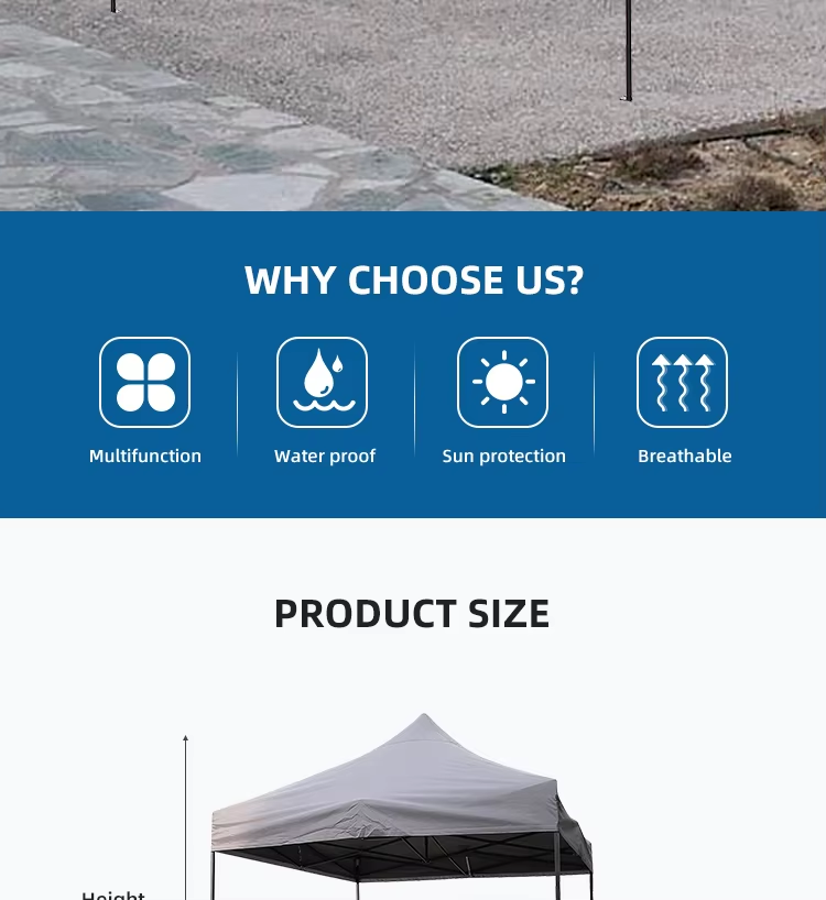 Low Price Advertising Tent 2 x 2m Foot Patio Party Canopy Tent Rain Shade Canopy Trade Show Tentpicture1