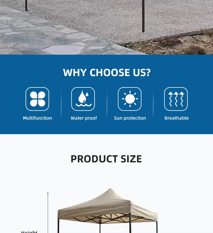 China Custom Cheap Market Trade Show Tent 2×2 M Pop Up Canopy Marquee Tent Folding Gazebo Tent For Eventpicture1