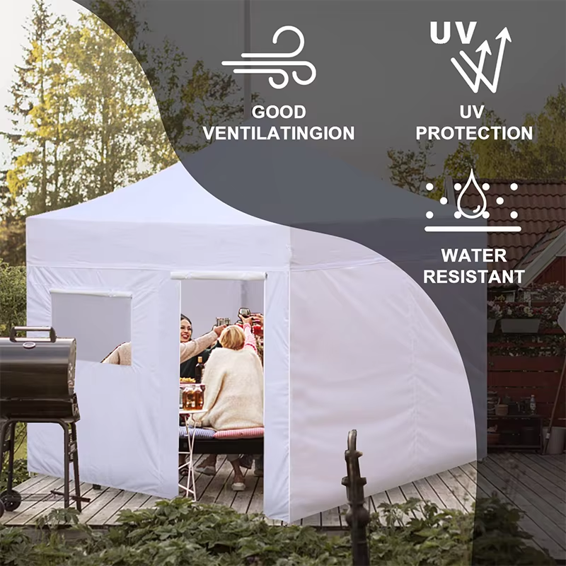 Enclosure Sidewall Kit with Roller Up Mesh Window and Door Zippered Walls Tent 10 x 15 ft 4 Walls Canopy Tentpicture2
