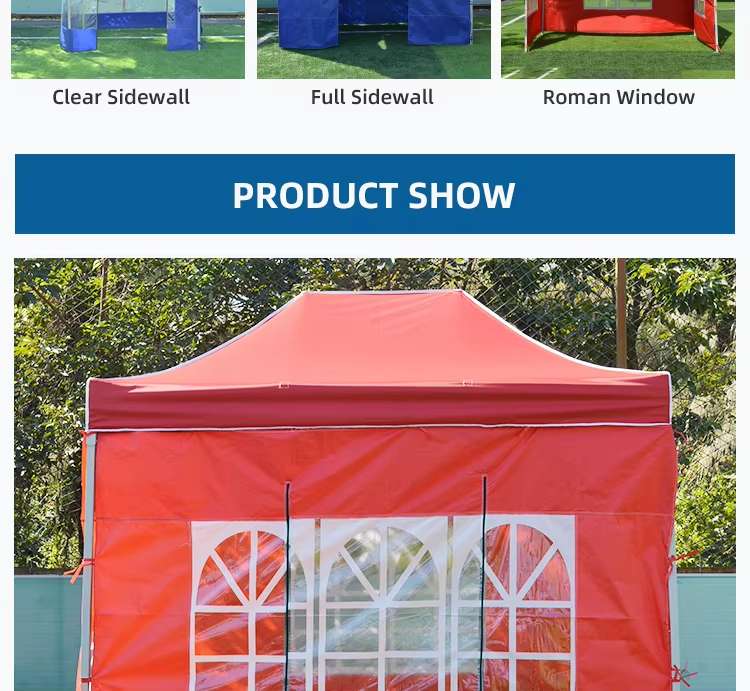 Commercial Heavy Duty Ez Pop Up Canopy Tent With Sidewalls and Awningpicture7