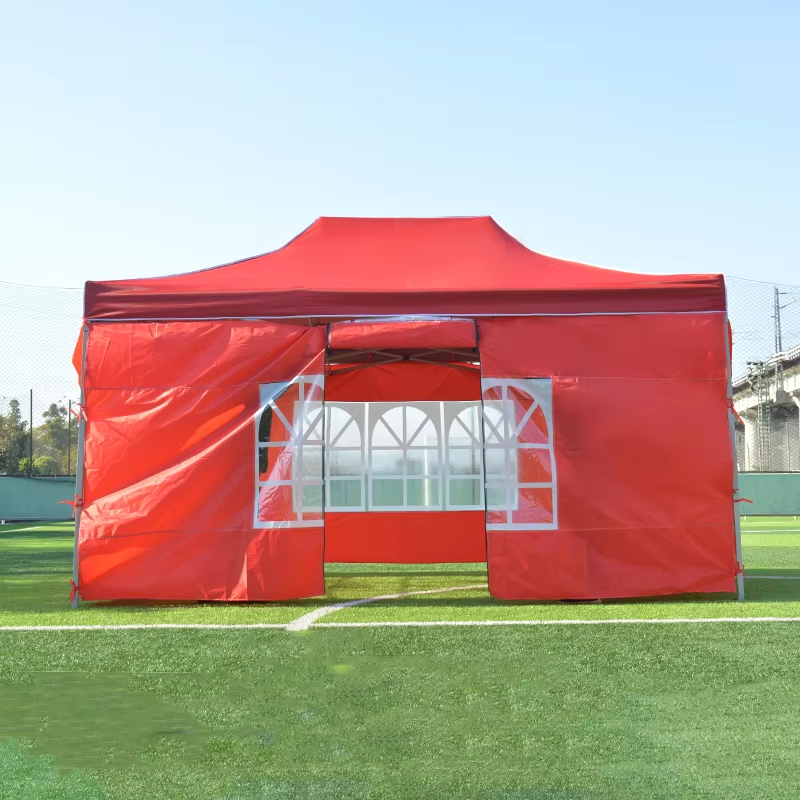 Wholesale Price Outdoor 3×6 Folding Stretch Tent Canvas Waterproof Awnings Tent with Roman Window