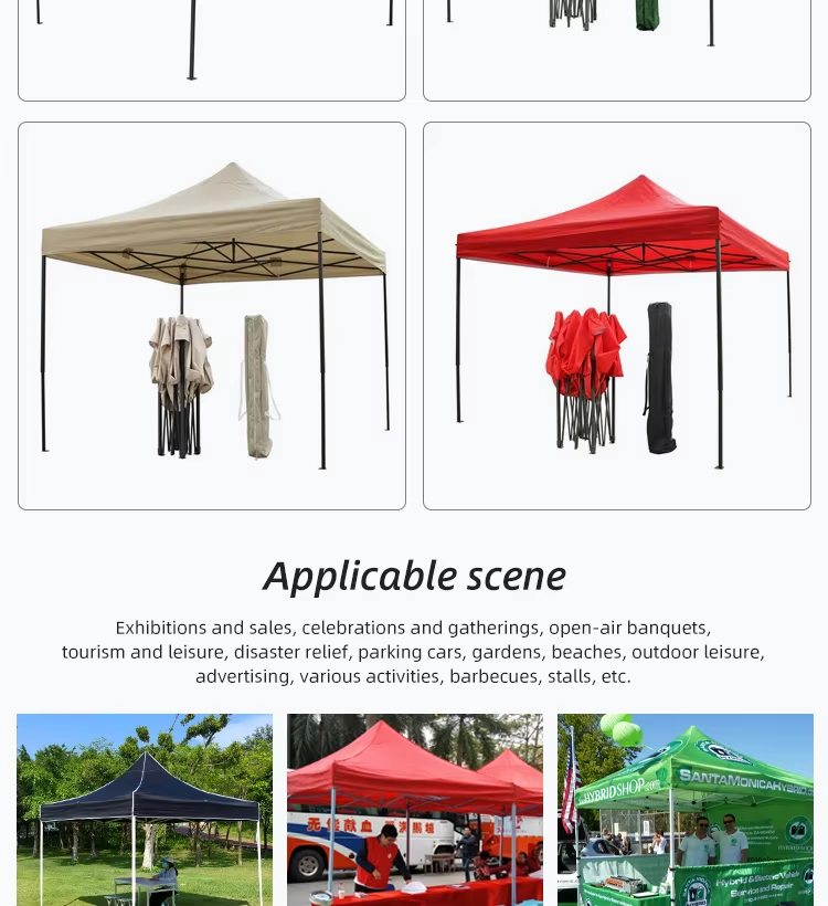Custom folding instant easy ez up event 10x10ft 3X3 pop up steel awning gazebo canopy trade show tentpicture7