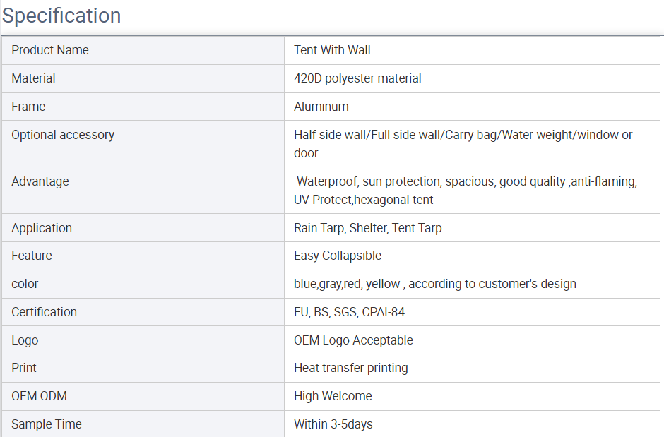 3x6m Waterproof Marquee Pop Up 10x20ft Folding Outdoor Tent 3×6 Fold Gazebo Trade Show Tentpicture11