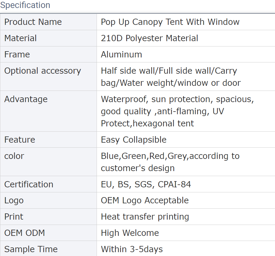 New 10×10 ez up canopy tent sidewalls show tent 3×3 10ftx10ft pop up canopy with roman windowpicture4